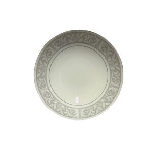 Imperial China W Dalton 5671 WHITNEY - 9-1/8" Serving Bowl - Gray w Leaf Scrolls
